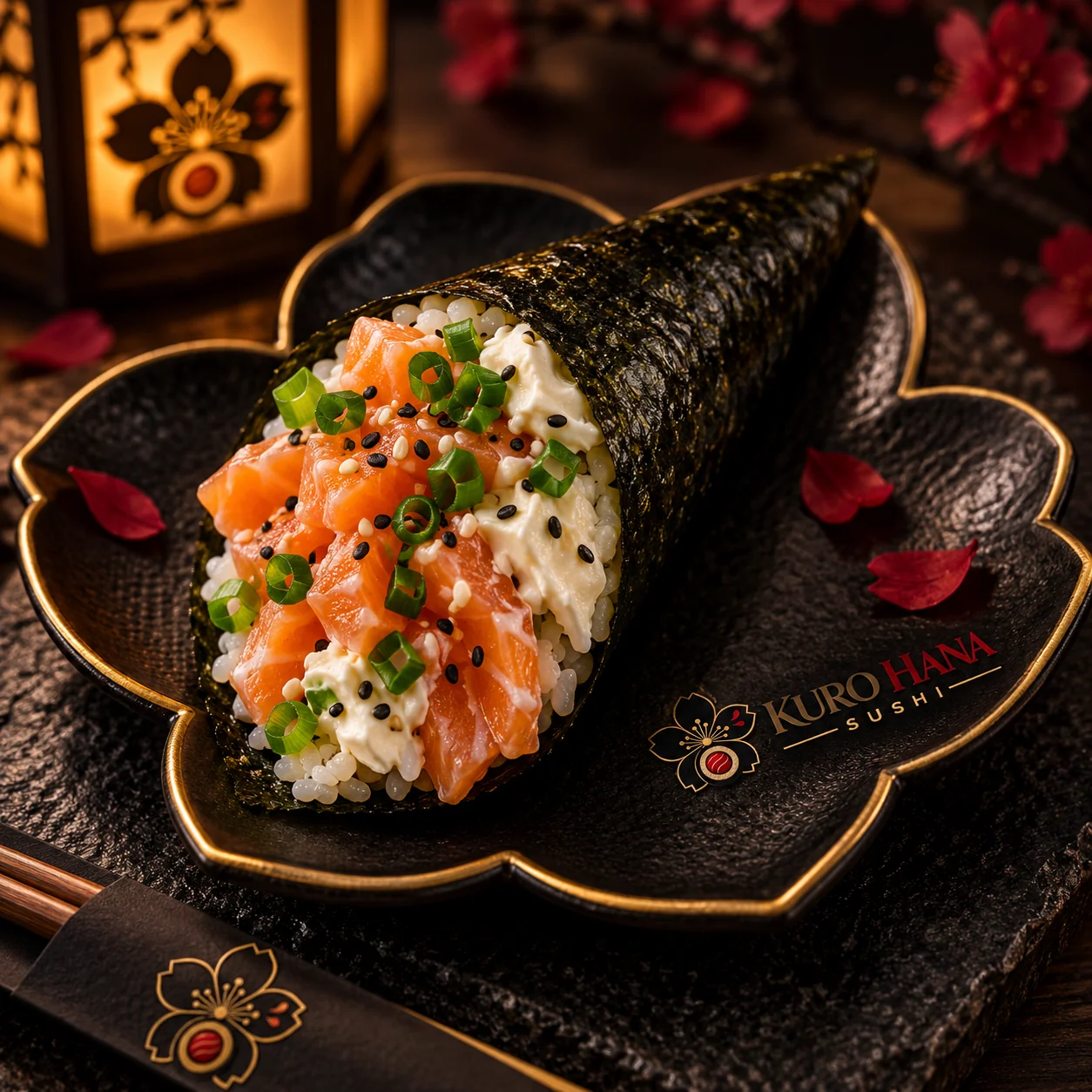 Temaki Flor Negra Cream